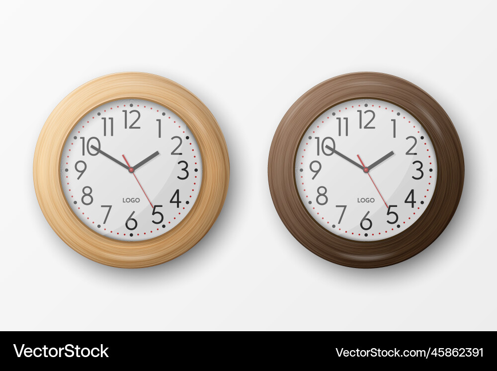 3d realistic simple round brown wooden wall 3d realistic simple round brown wooden wall vector image