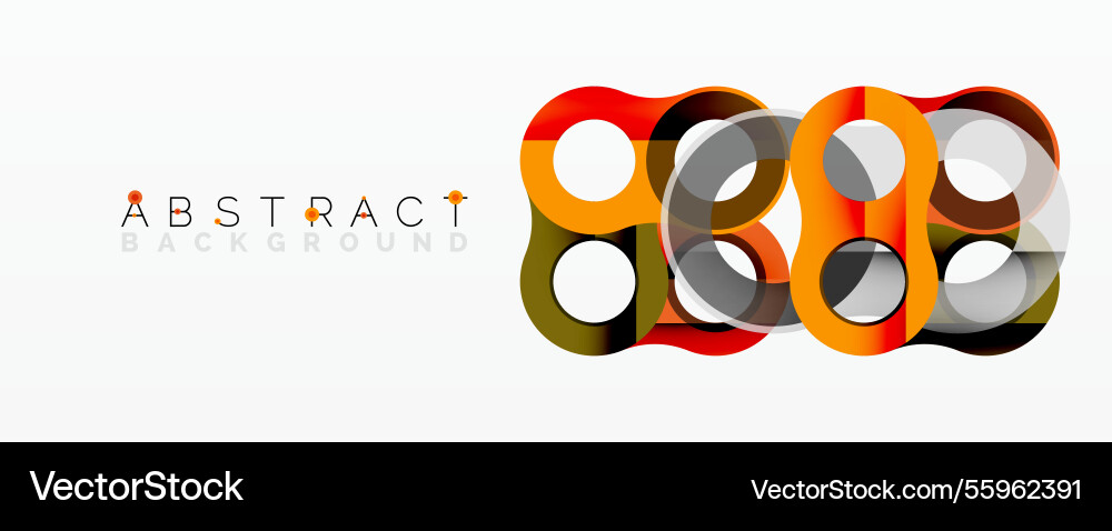 Abstract composition with intertwined circular Vector Image