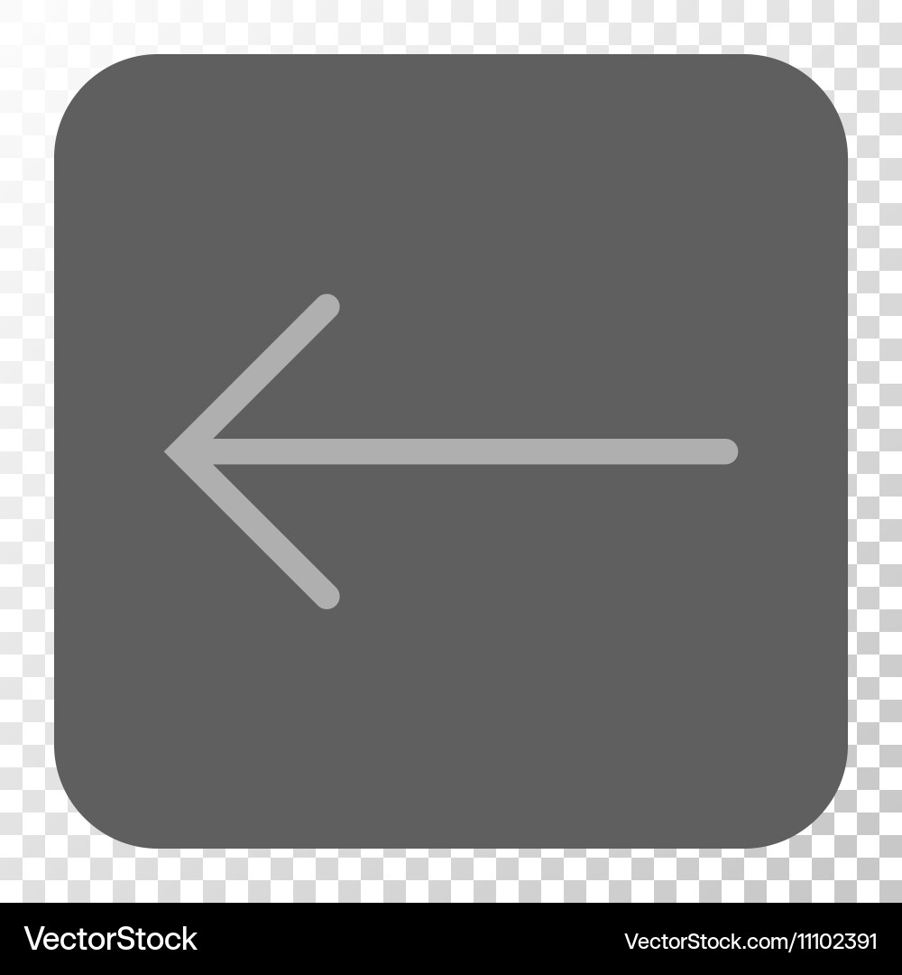Arrow left rounded square button vector image