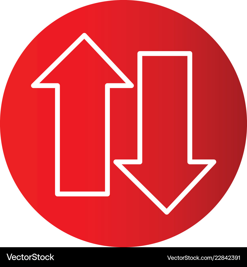 Arrows icon in creative design with elements Vector Image