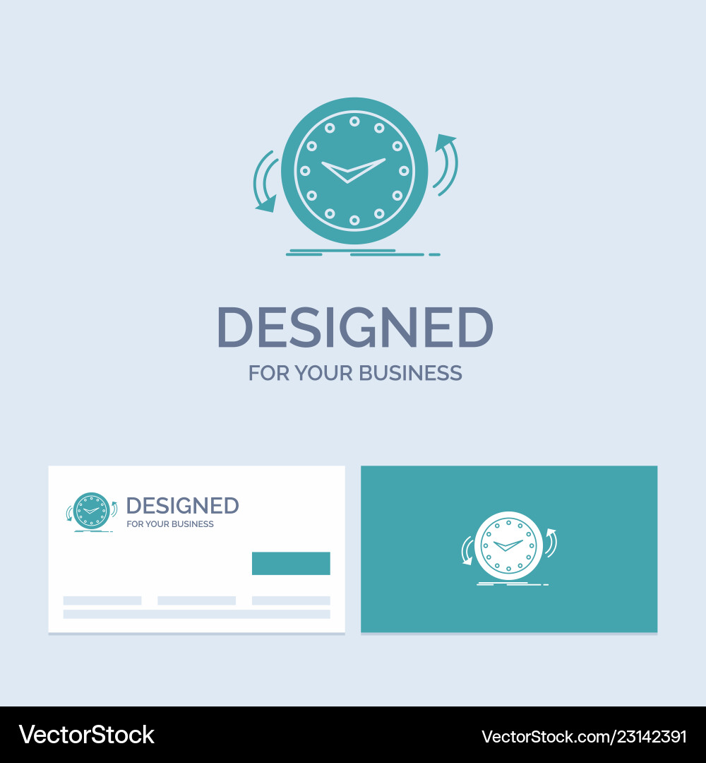 Backup clock clockwise counter time business logo Backup clock clockwise counter time business logo vector image