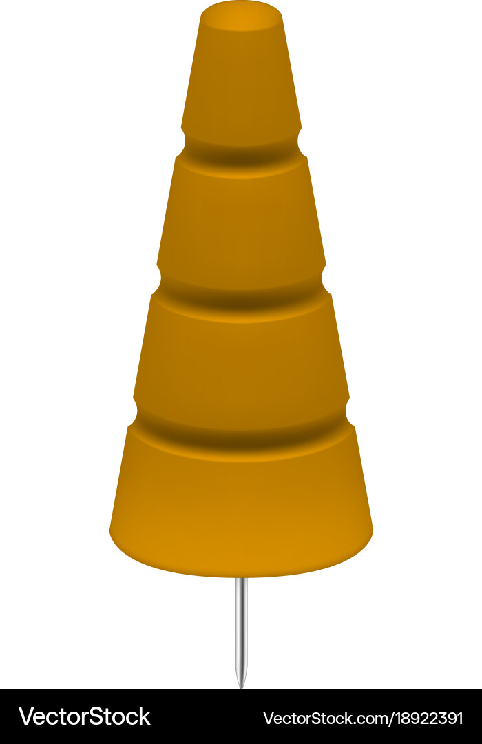 Brown push pin in shape of tree vector image