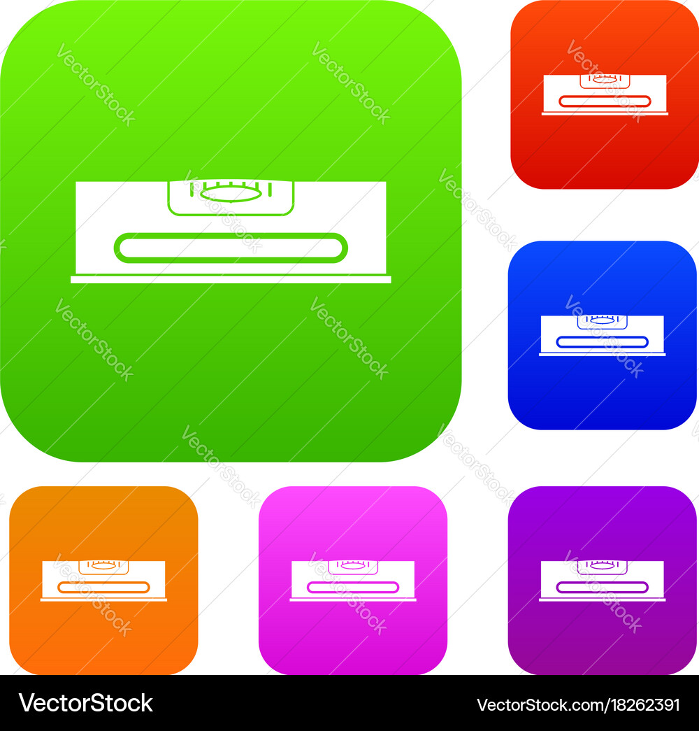Building level set color collection Vector Image