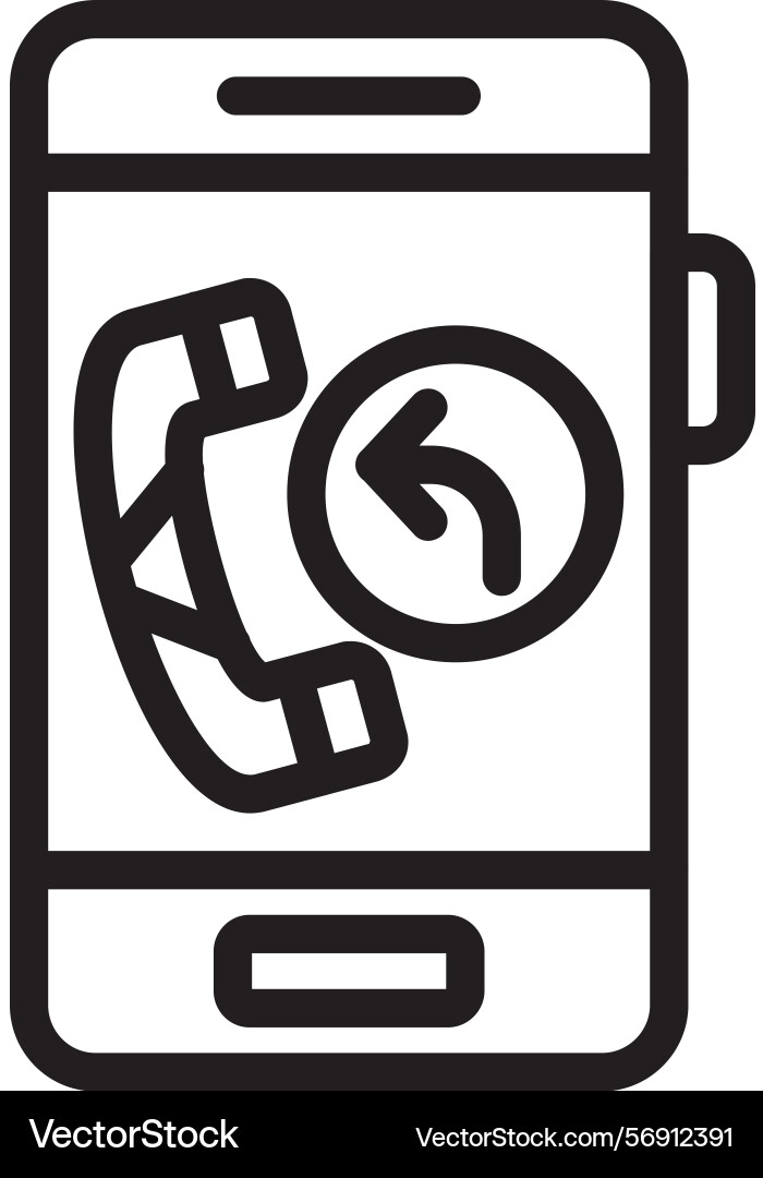 Callback request linear style icon design Vector Image