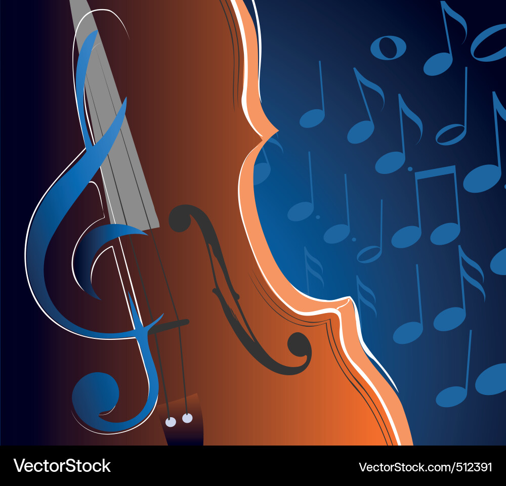 Elegant Violin with Key Lines Vector Image