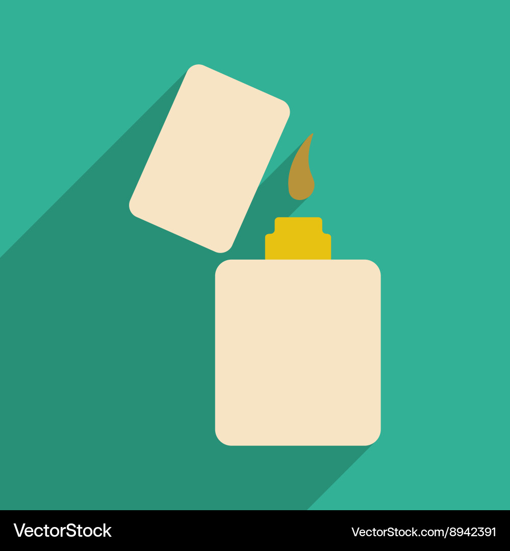 Flat with shadow icon and mobile application Vector Image