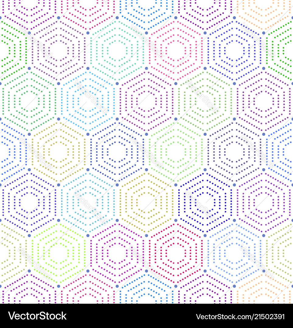 Geometric repeating ornament with hexagonal Geometric repeating ornament with hexagonal vector image