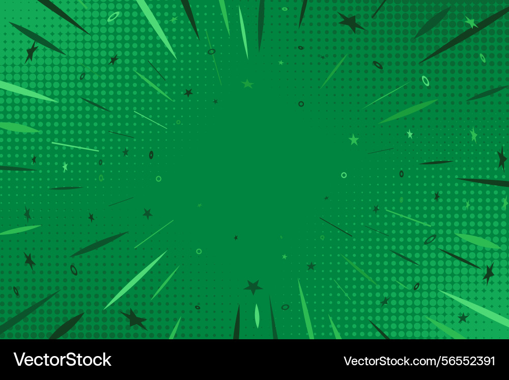 Green pop art comic background modern creative Vector Image