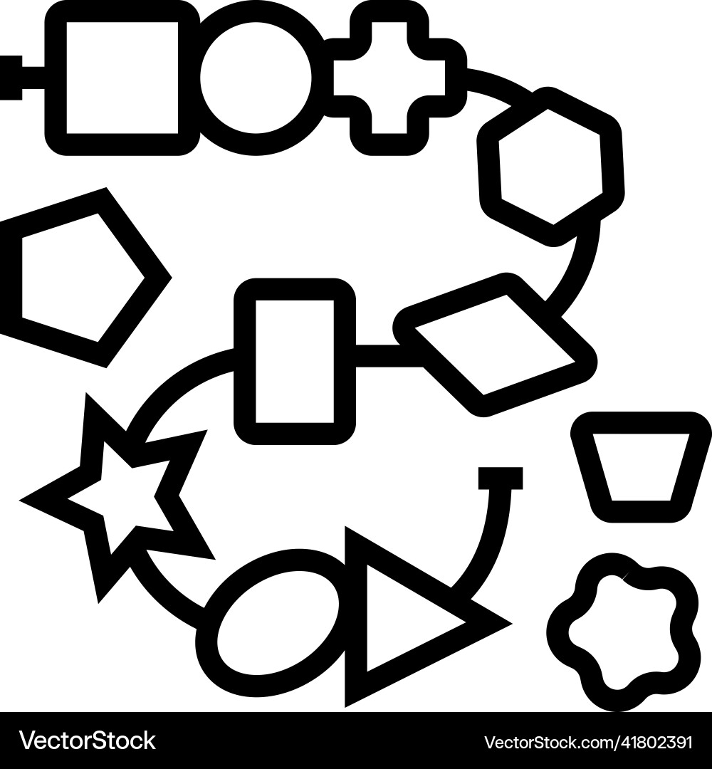 Lacing threading toy line icon vector image