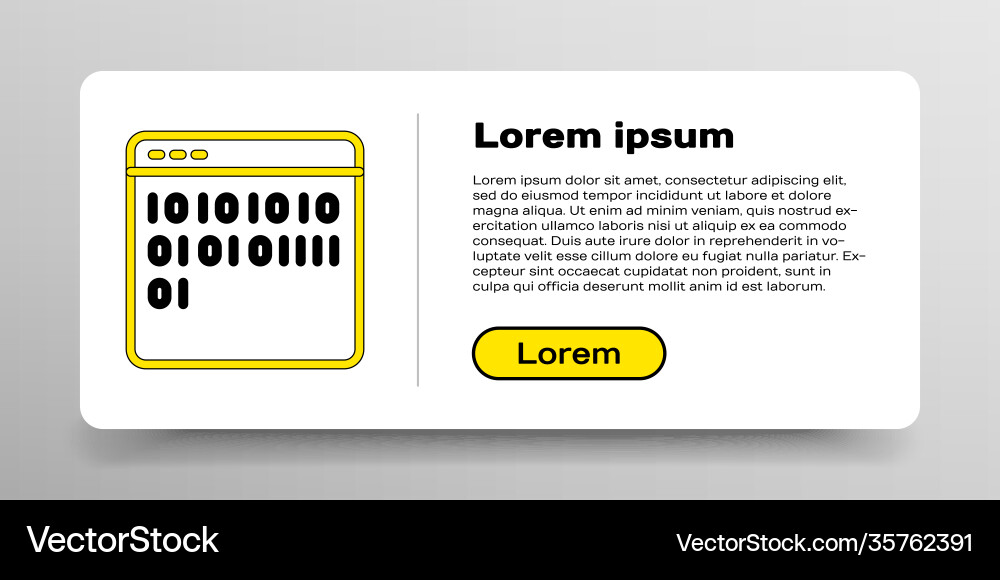 Linie binäre Code-Symbol isoliert auf weißem Hintergrund Vektorbild