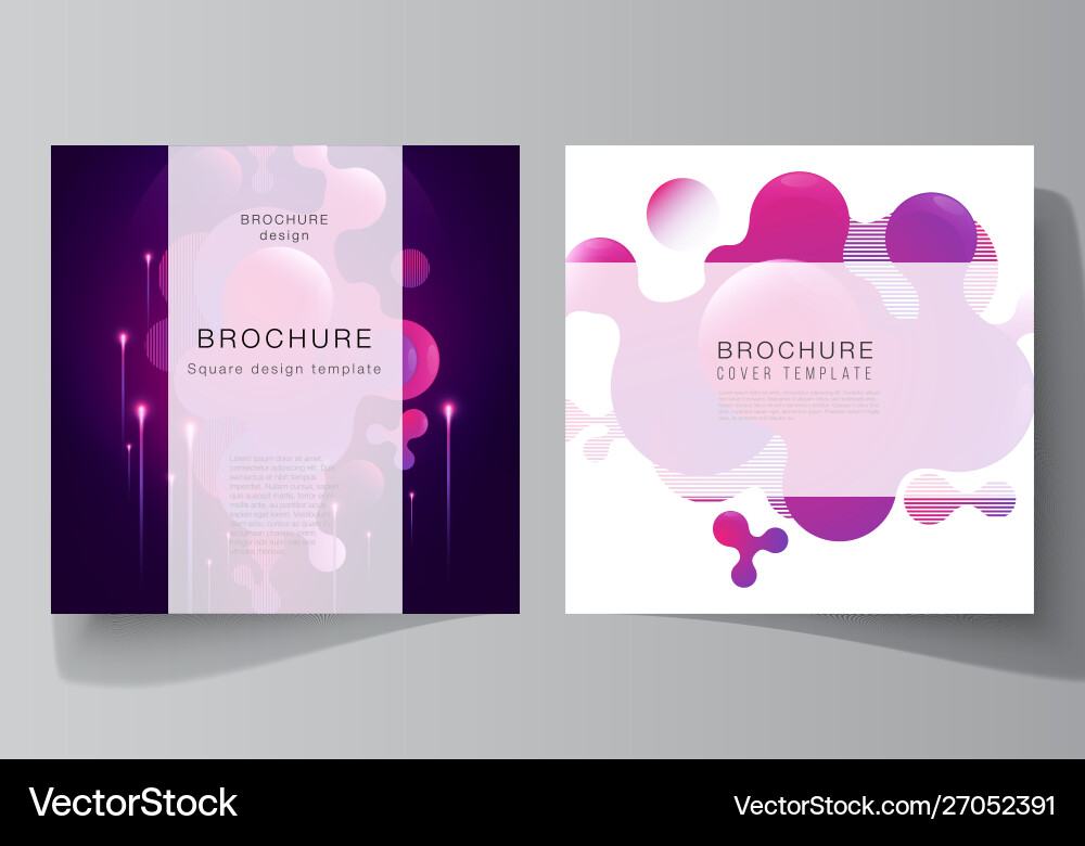 Minimal layout two square format Minimal layout two square format vector image