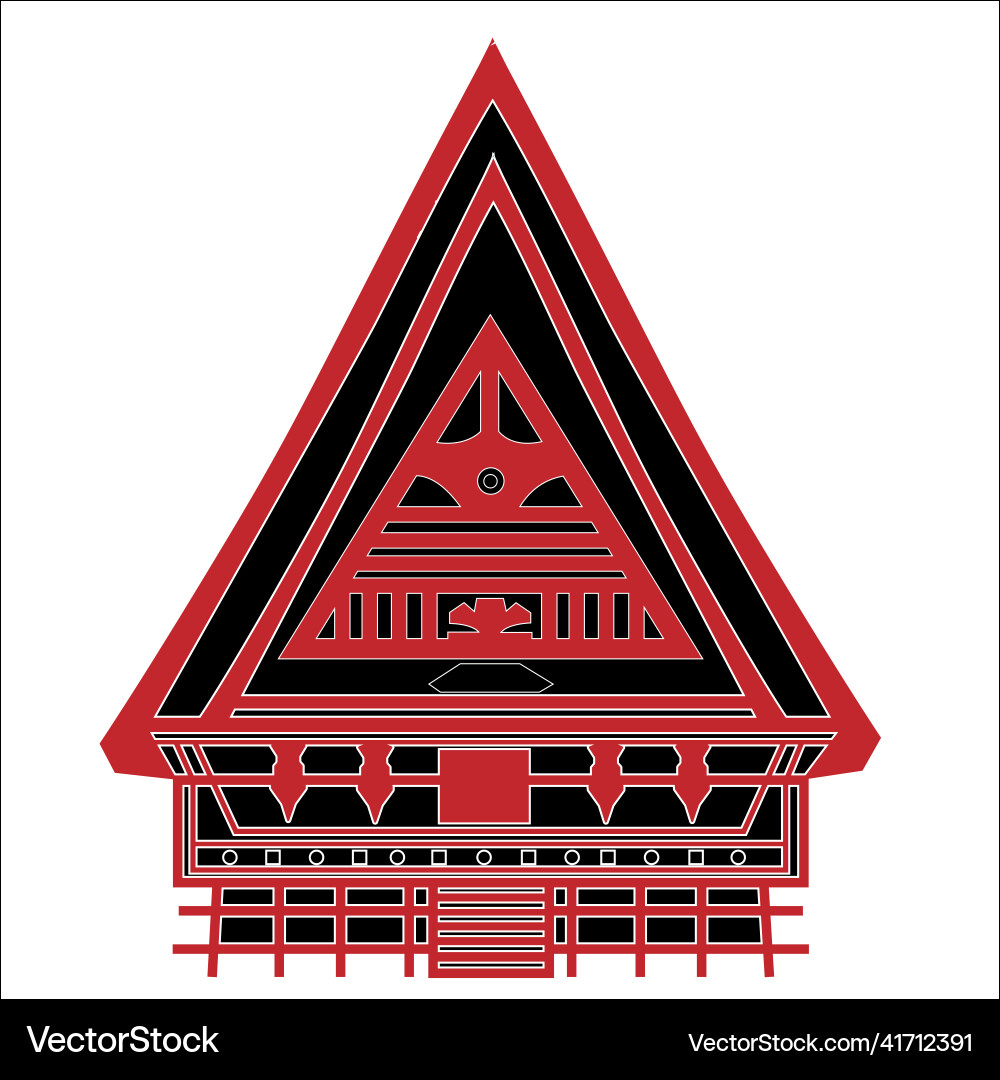 Rumah batak 2 Royalty Free Vector Image - VectorStock