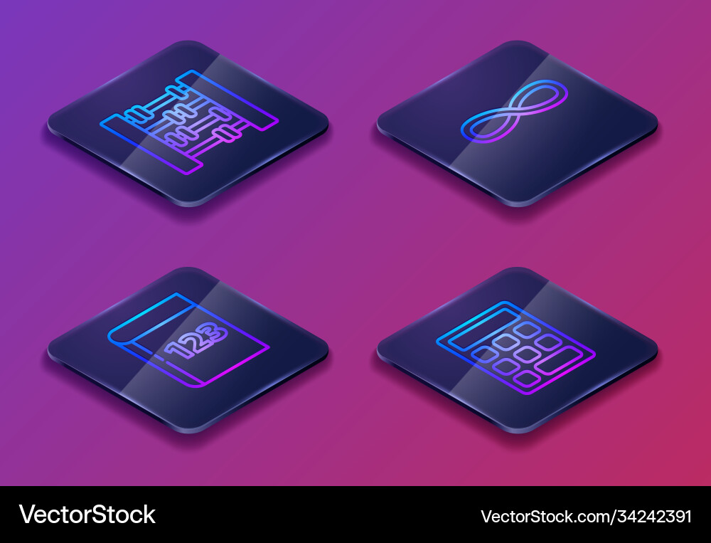 Set isometric line graph schedule chart diagram Set isometric line graph schedule chart diagram vector image