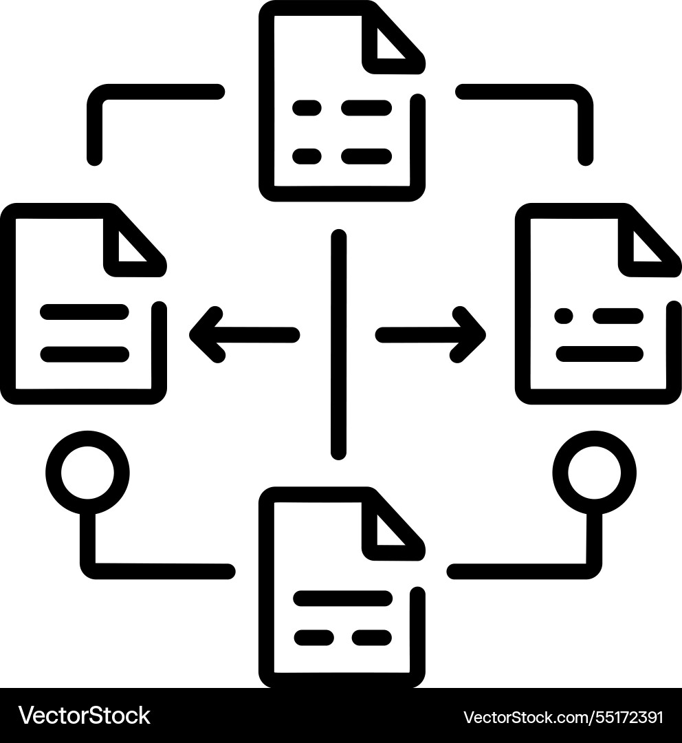 Shared Data Icon vector image