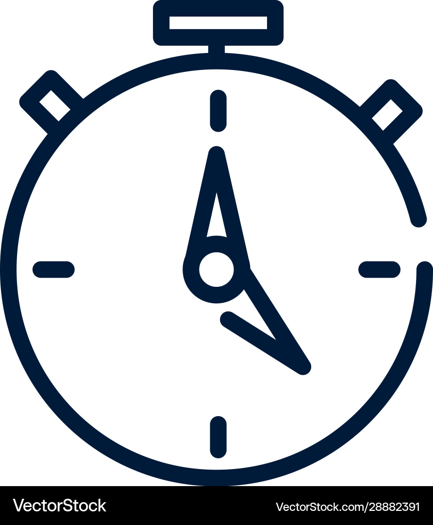 Time stopwatch speed fast clock linear design vector image