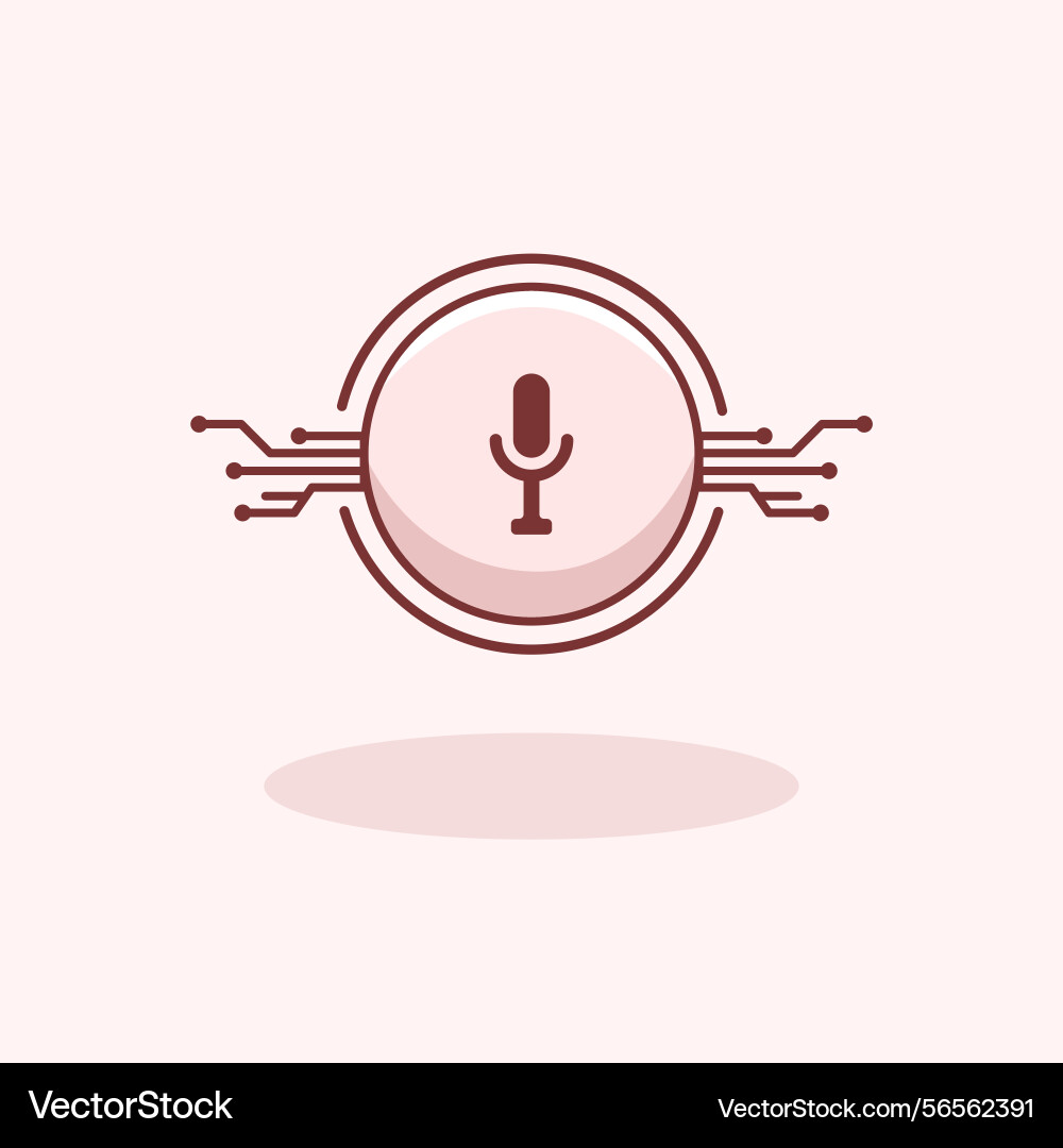 Voice assistant smart ai speaker virtual command t vector image