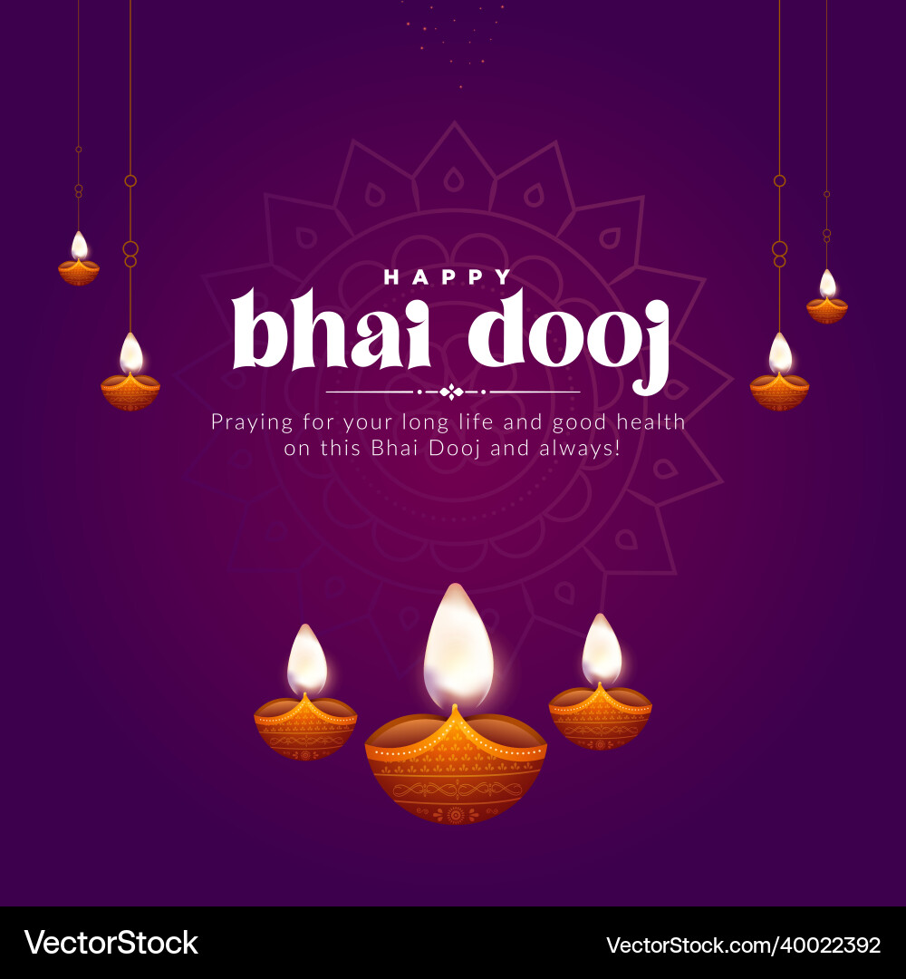 Banner design of happy bhai dooj