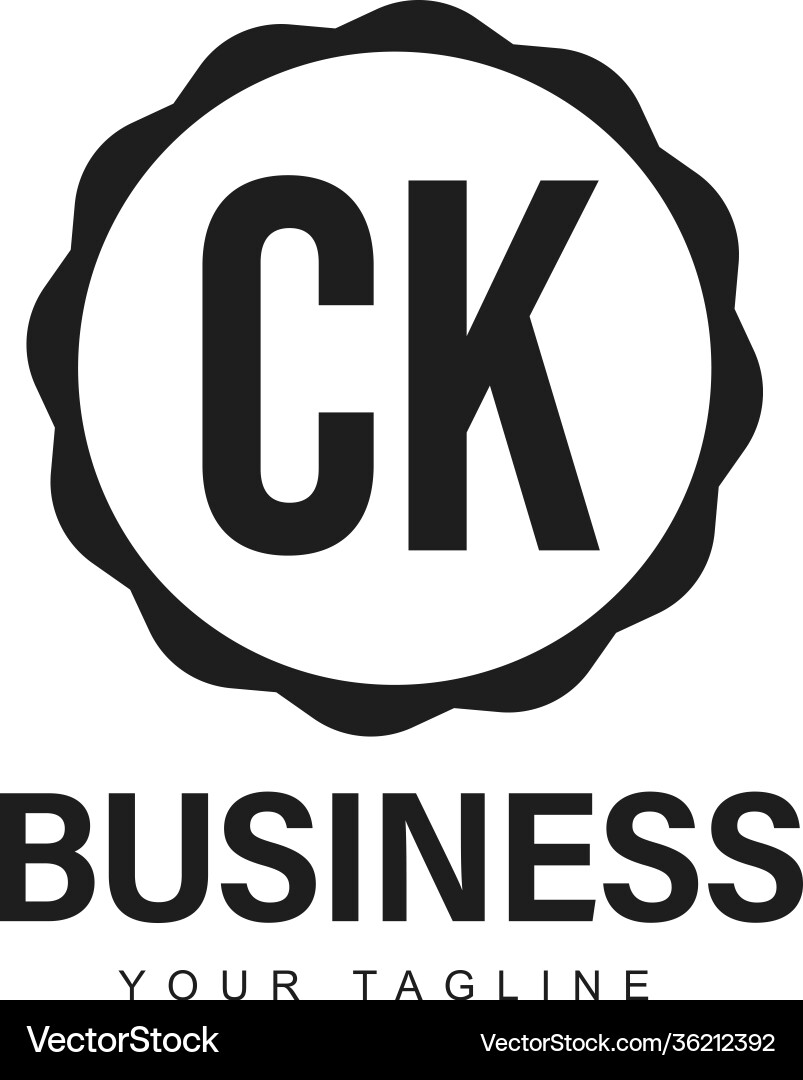 Ck initial a logo design with abstract style Ck initial a logo design with abstract style vector image