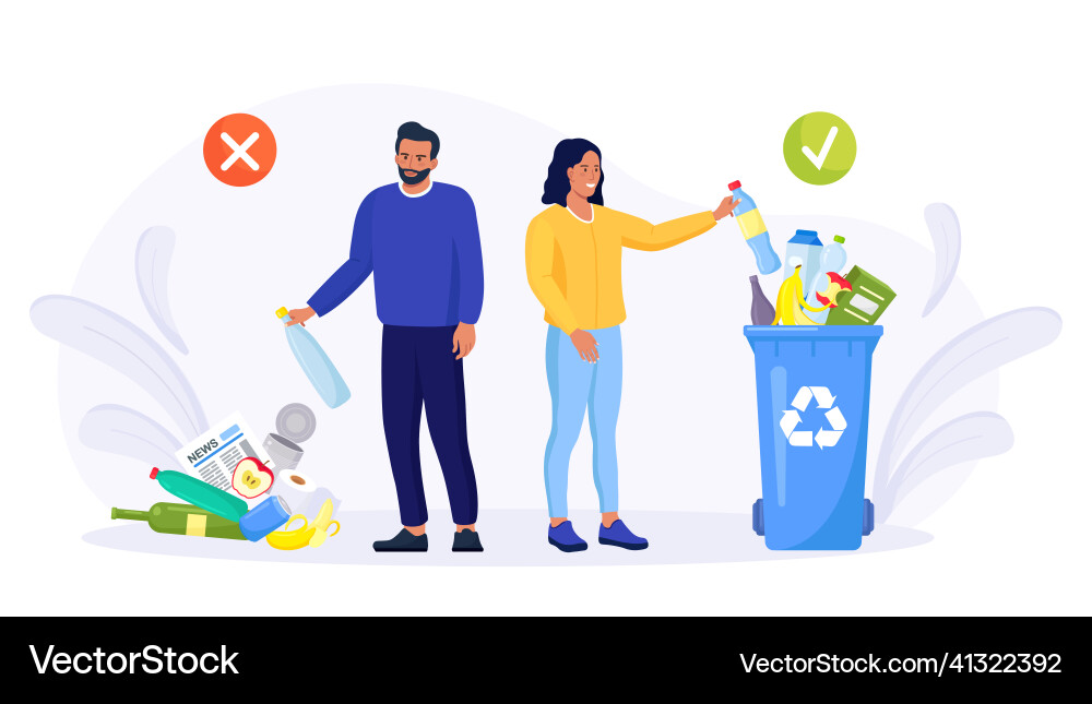 Correct and wrong examples of throwing out Vector Image