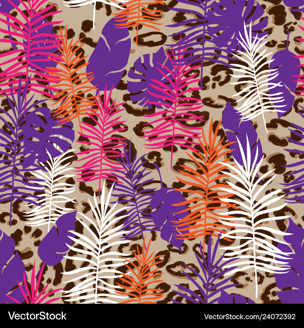 Exotic floral background Exotic floral background vector image