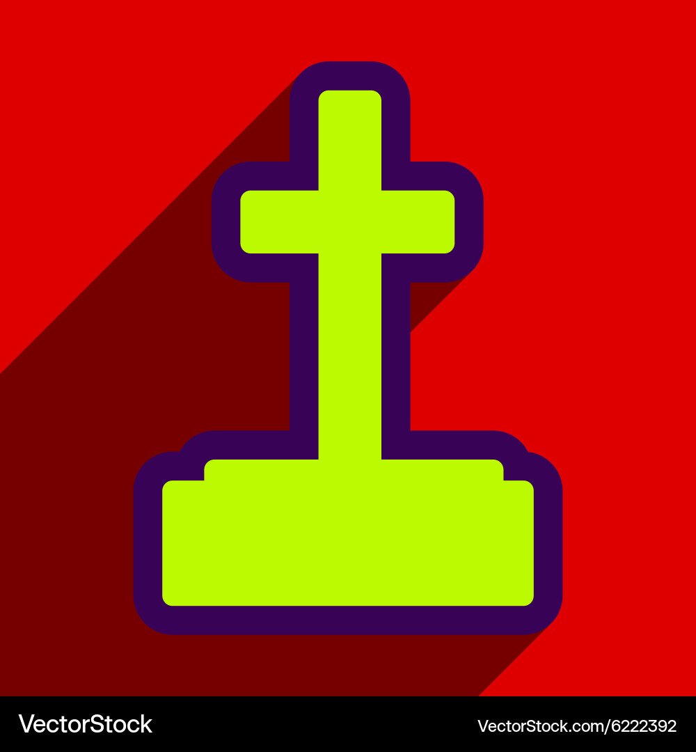 Flat with shadow icon and mobile application Vector Image
