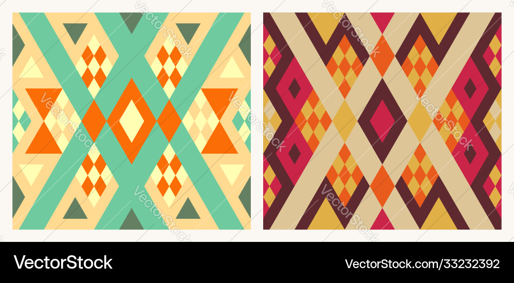 Geometry diamond shape seamless retro color style Geometry diamond shape seamless retro color style vector image