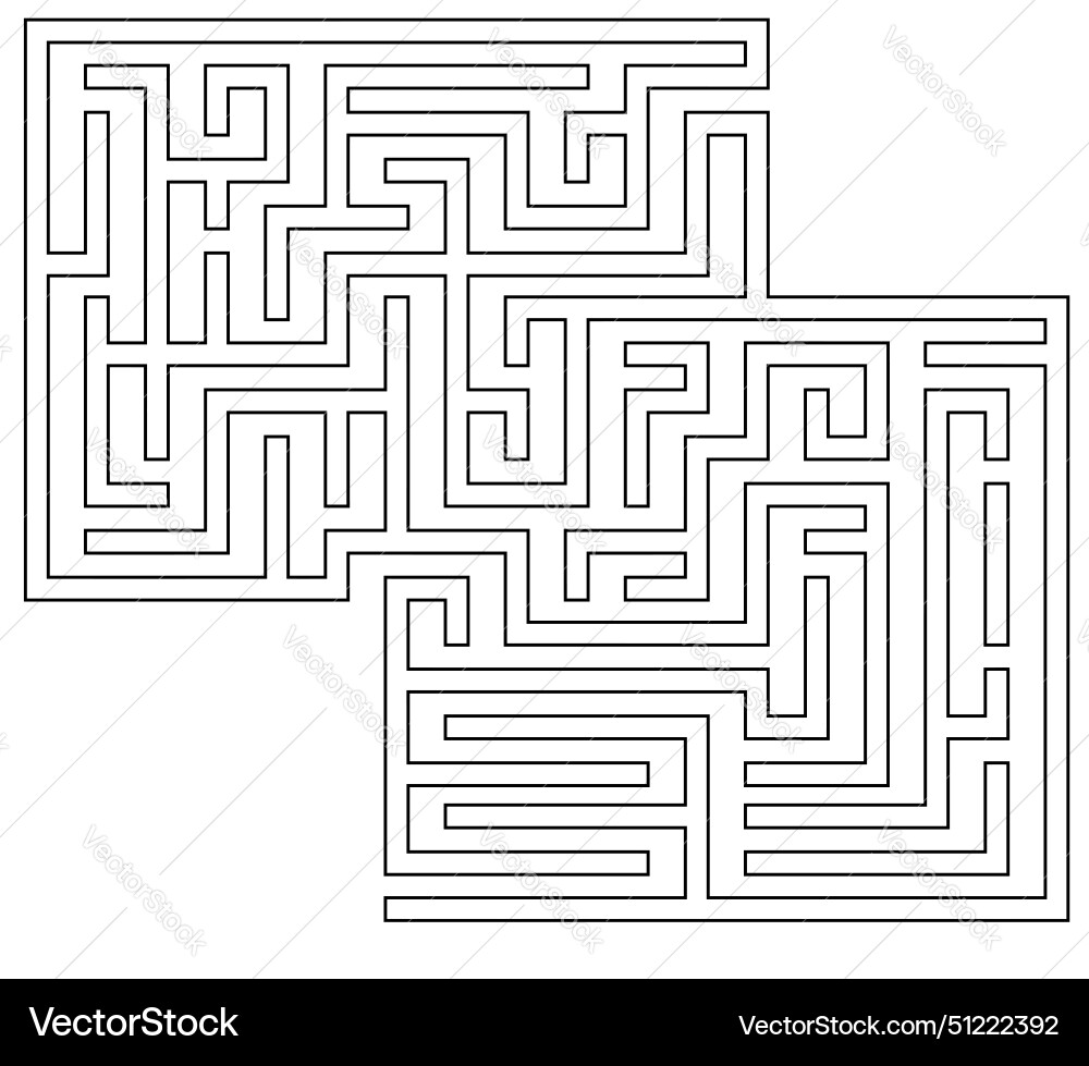 Maze labyrinth with entry and exit Vector Image