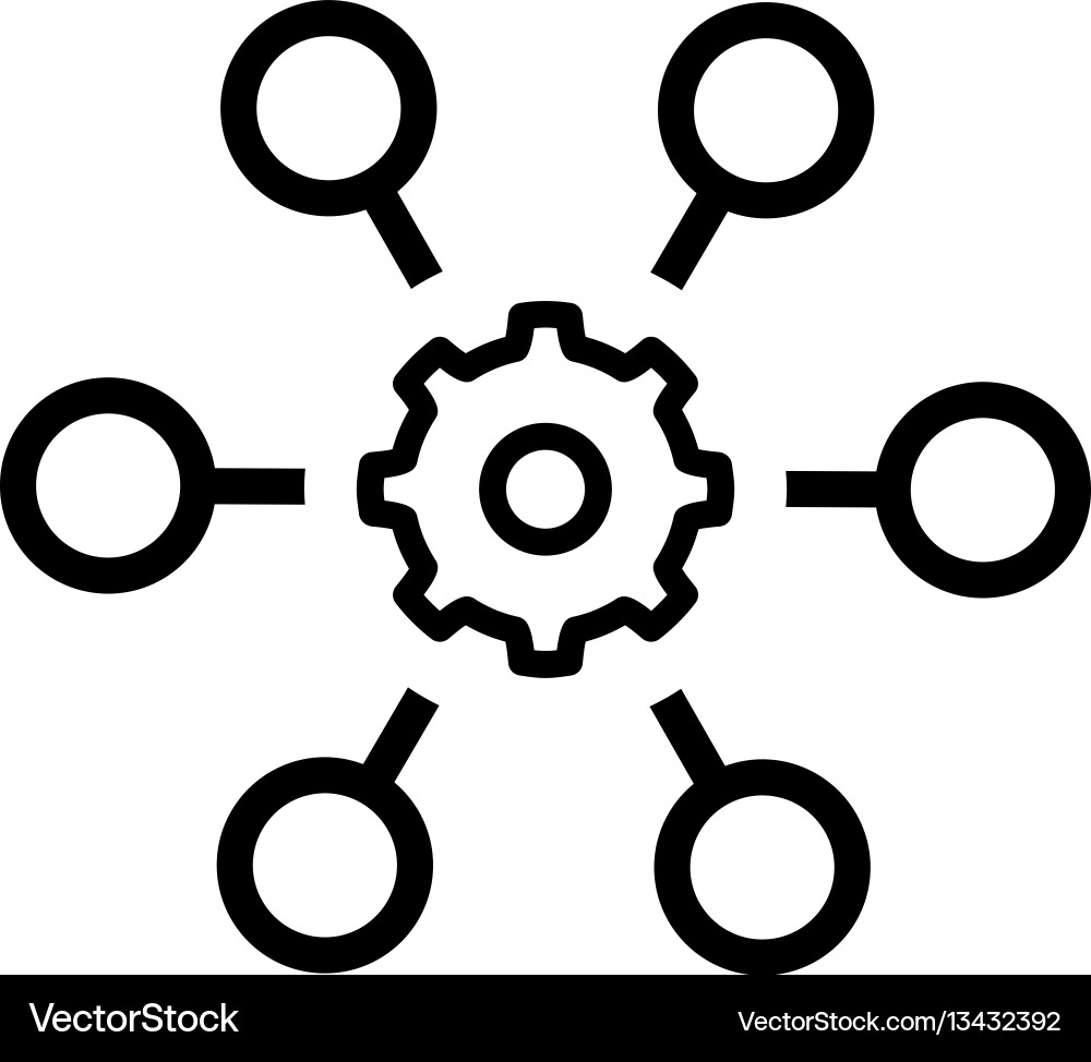 Process Automation Workflow Icon Vector Image