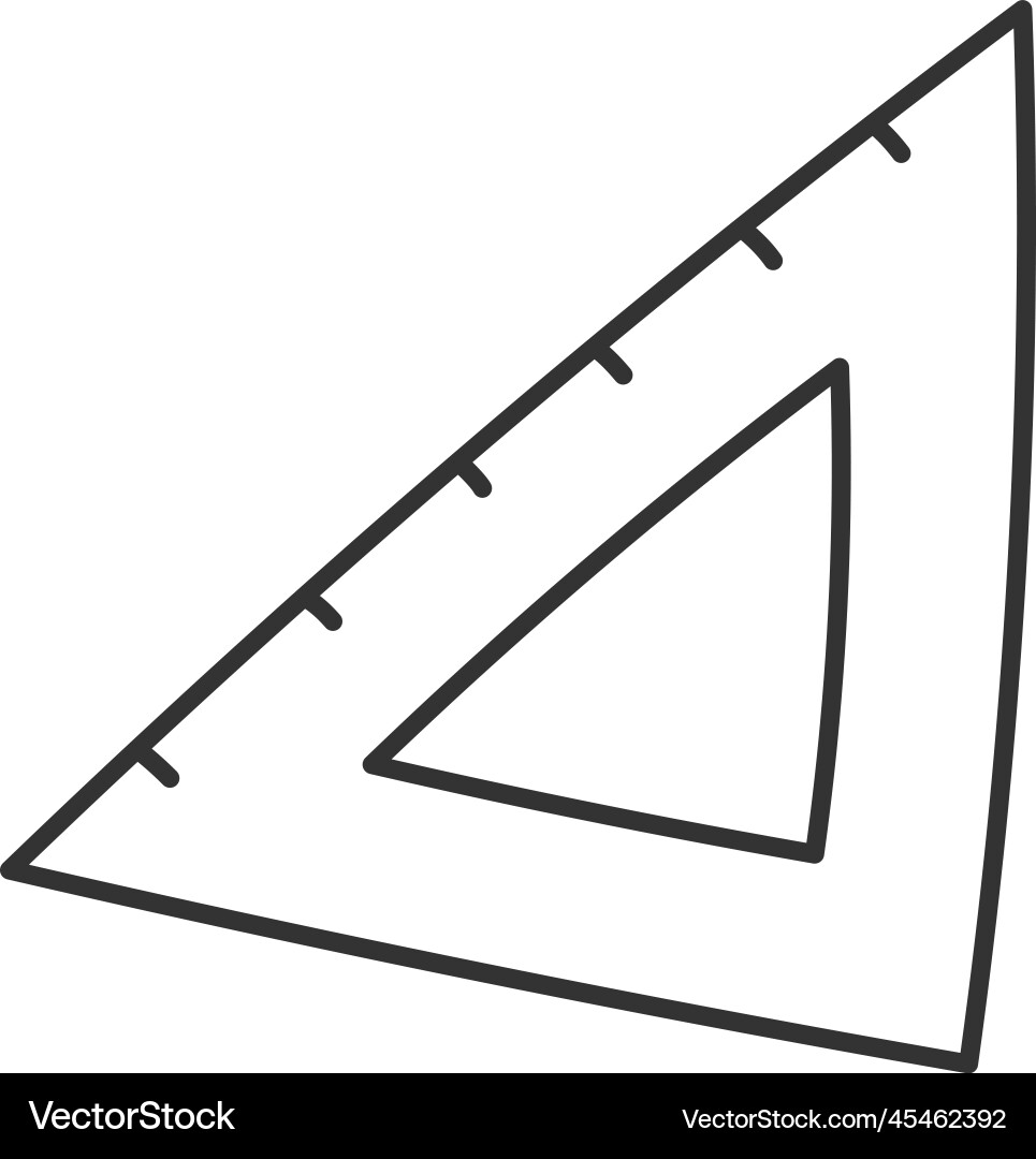 Protractor flat icon math ruler element Vector Image