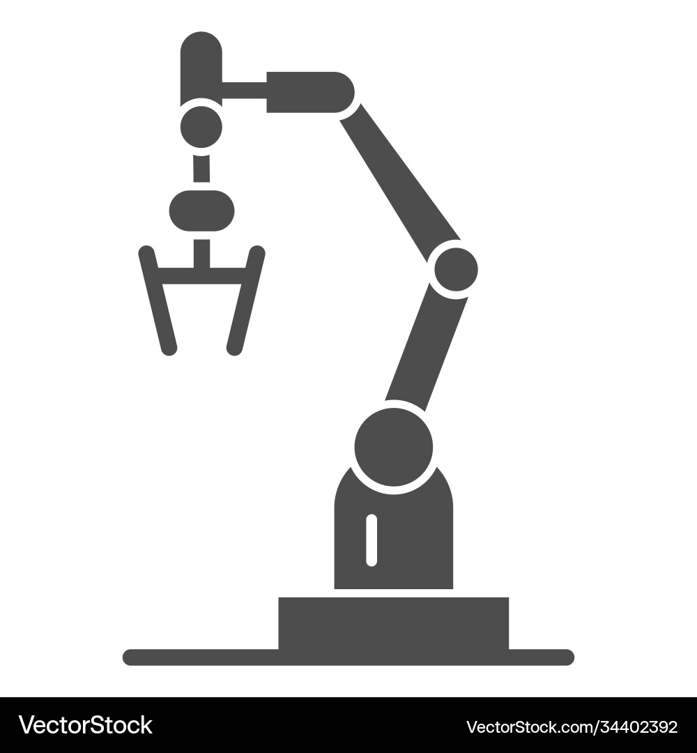 Robot machine solid icon robotization concept Vector Image