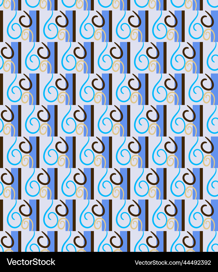 Seamless pattern made of spirals and simple Seamless pattern made of spirals and simple vector image