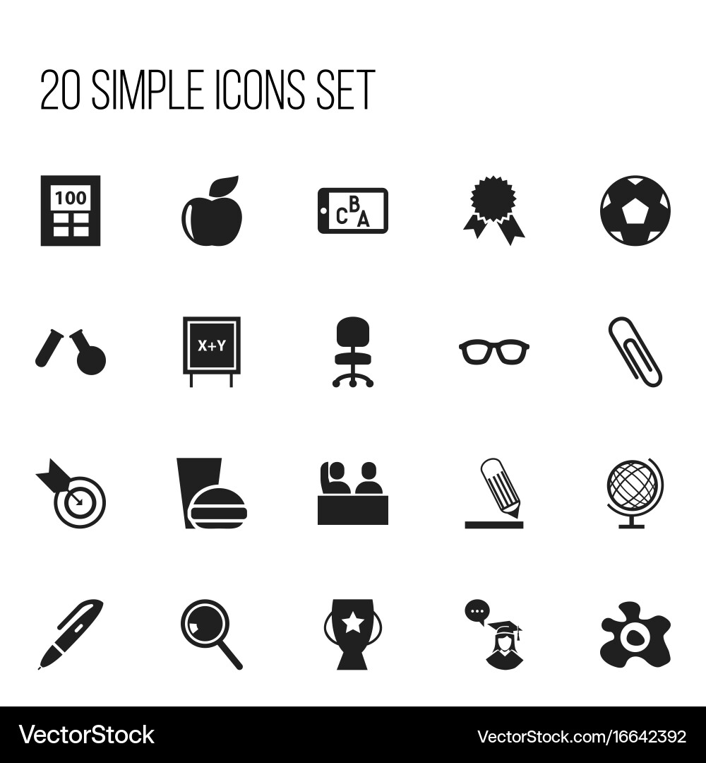 Set of 20 editable teach icons includes symbols Vector Image