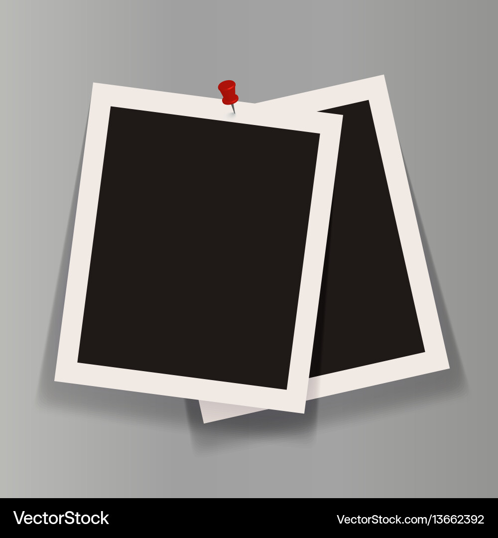 Set of isolated realistic empty photo Set of isolated realistic empty photo vector image
