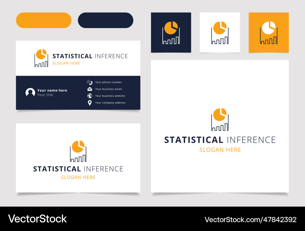 Statistical inference logo design with editable Statistical inference logo design with editable vector image