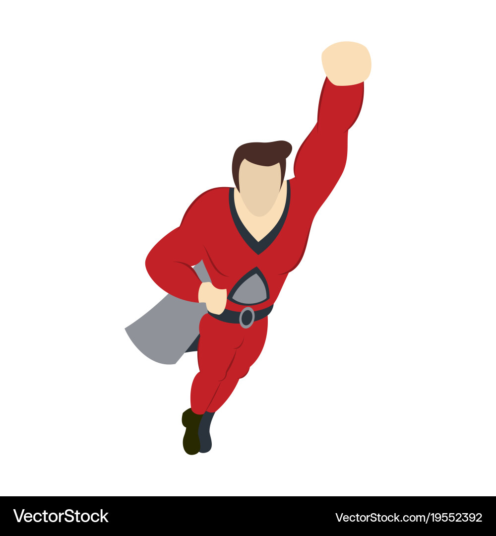 Superhero Icon - Superman Style Vector Image