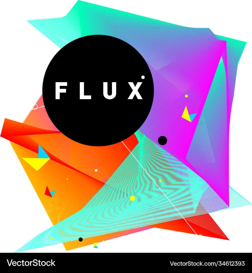 3d colorful wave background dynamic flux effect Vector Image