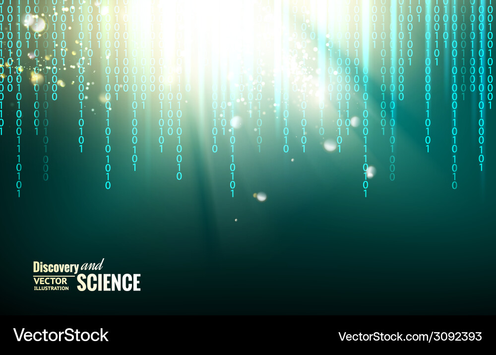 Abstract binary code background vector image