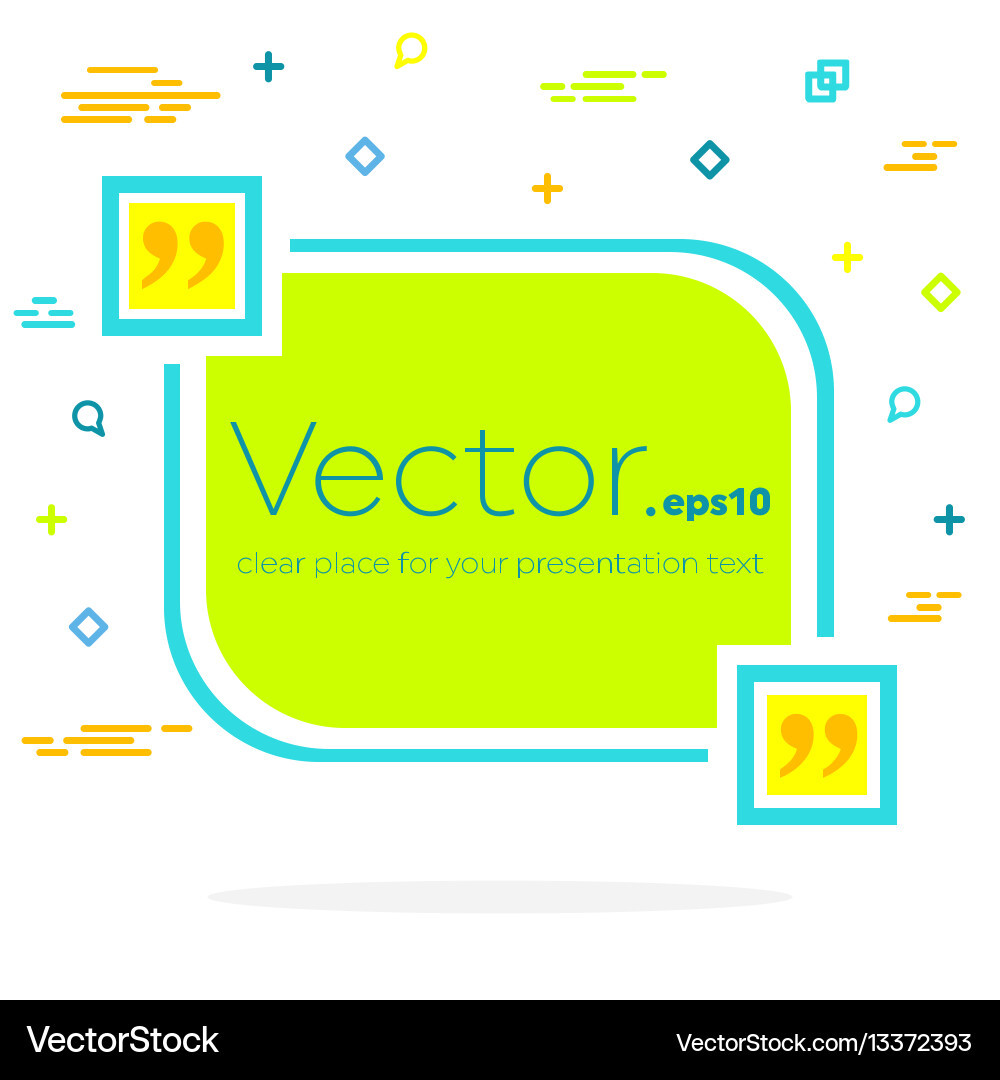 Abstract concept empty speech square quote Vector Image