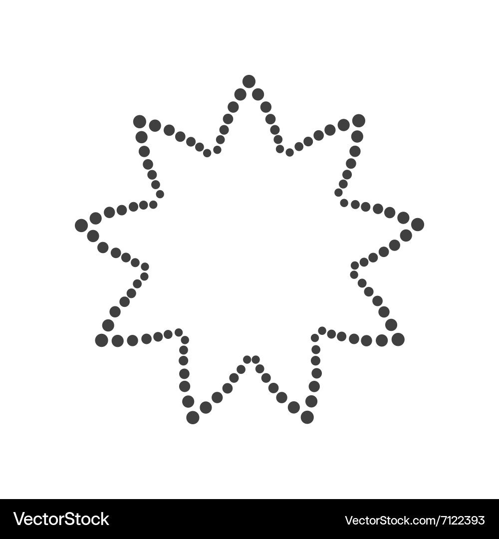 Abstract dotted shape design element Vector Image