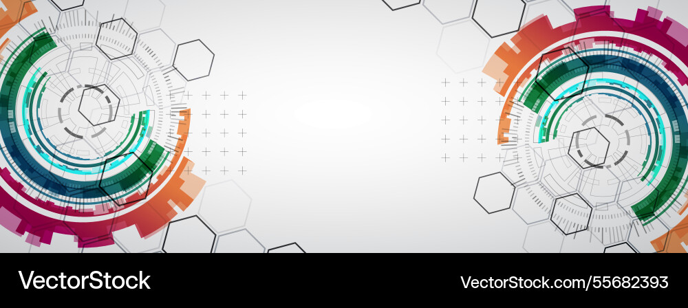 Abstraction on the theme of tech circles Abstraction on the theme of tech circles vector image