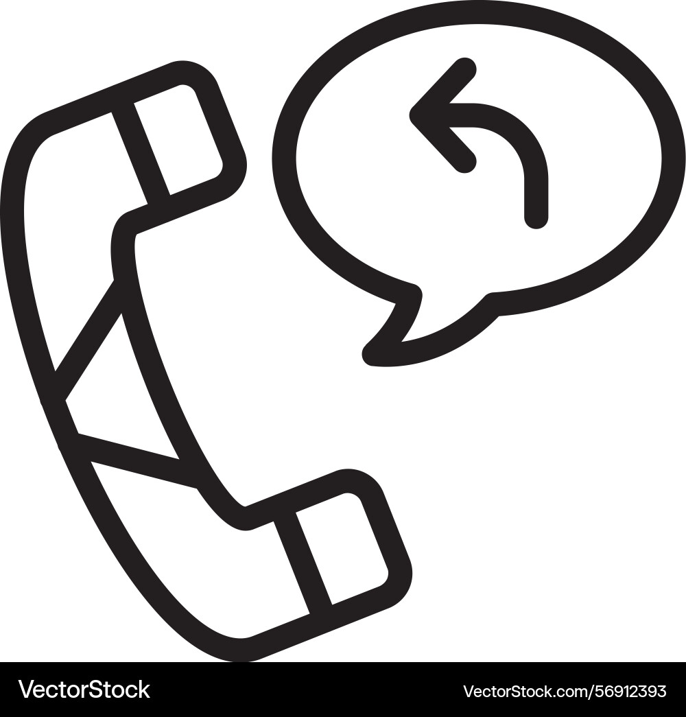 Call blending linear style icon design Vector Image