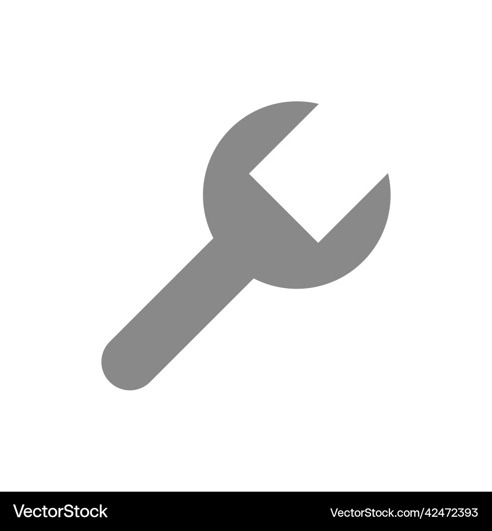 Compact spanner icon setting vector image