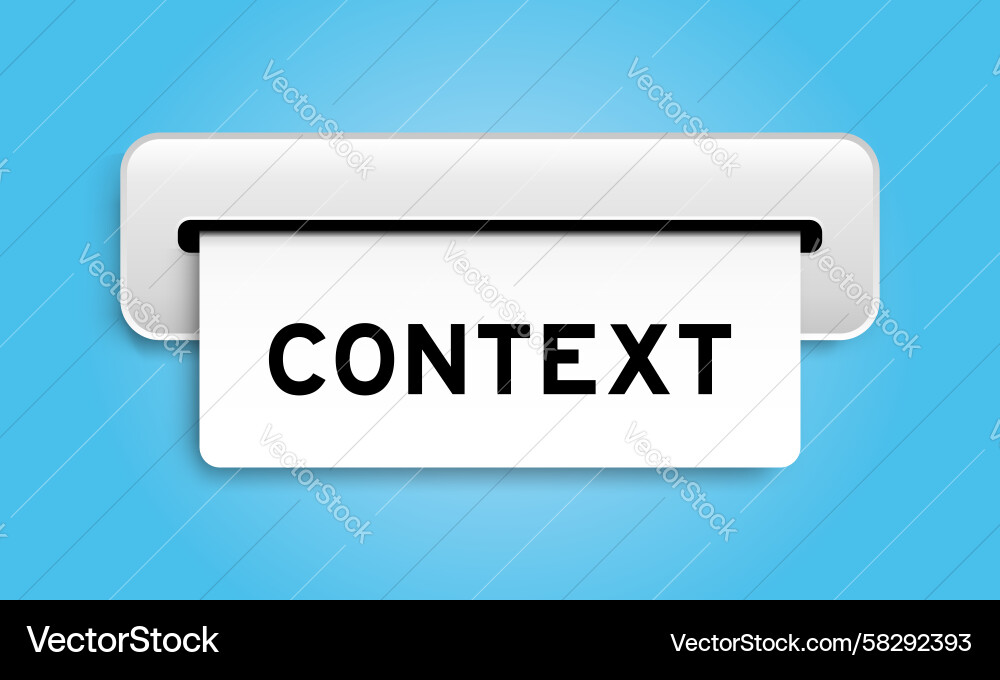 Context Banner with 'Context' Word Vector Image