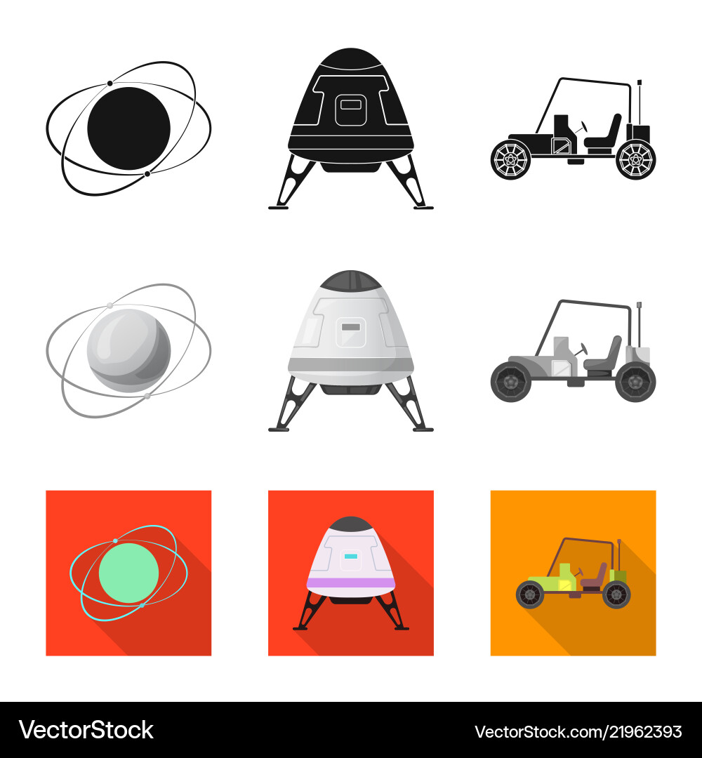 Design of mars and space symbol collection Design of mars and space symbol collection Vector Image