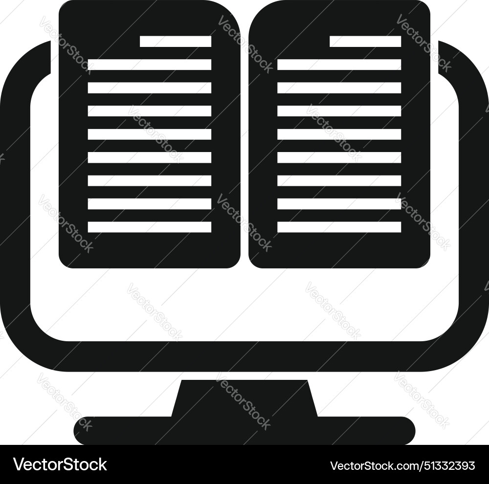 Digital document comparison on computer screen Digital document comparison on computer screen vector image