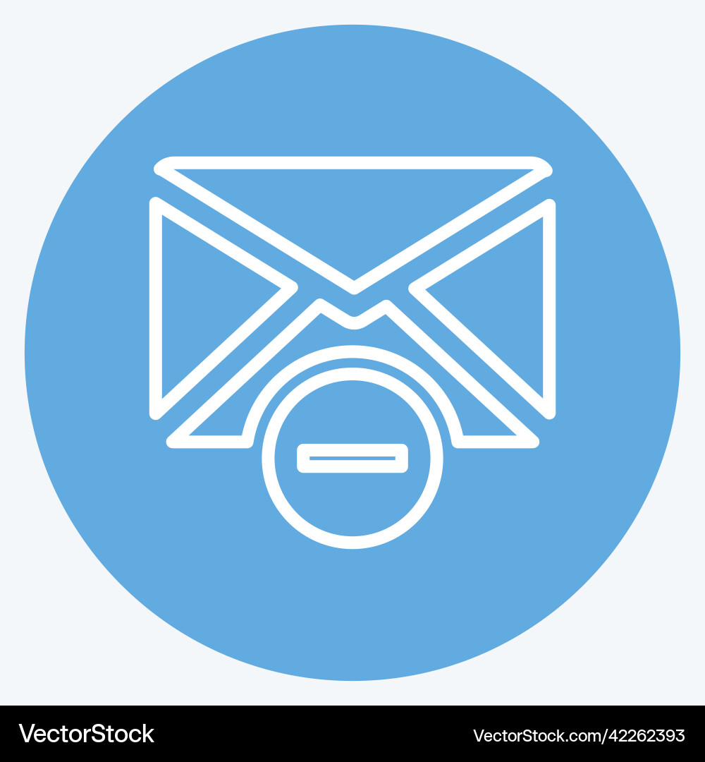 Icon delete envelop suitable for user interface Icon delete envelop suitable for user interface Vector Image