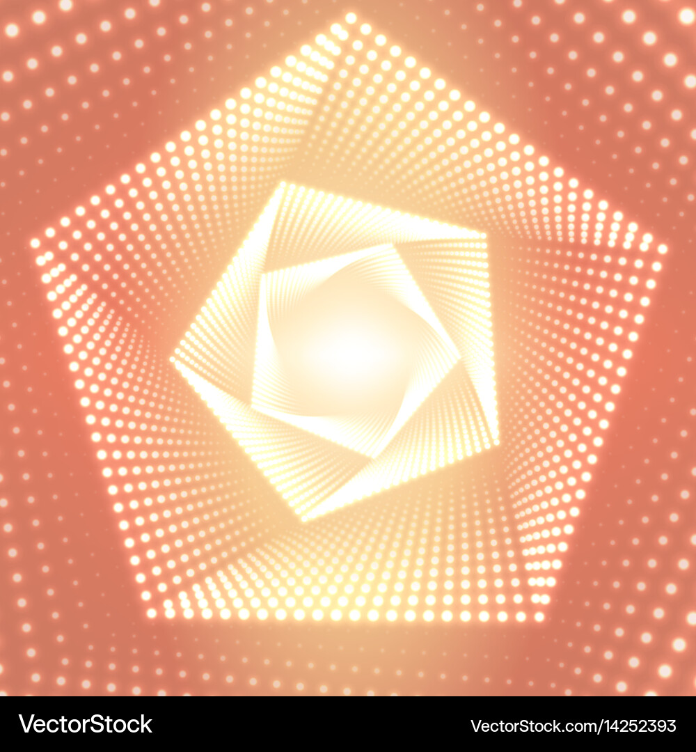 Infinite pentagonal twisted tunnel vector image