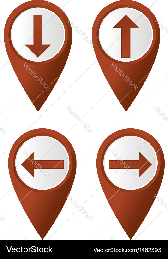 Map pointer arrow vector image