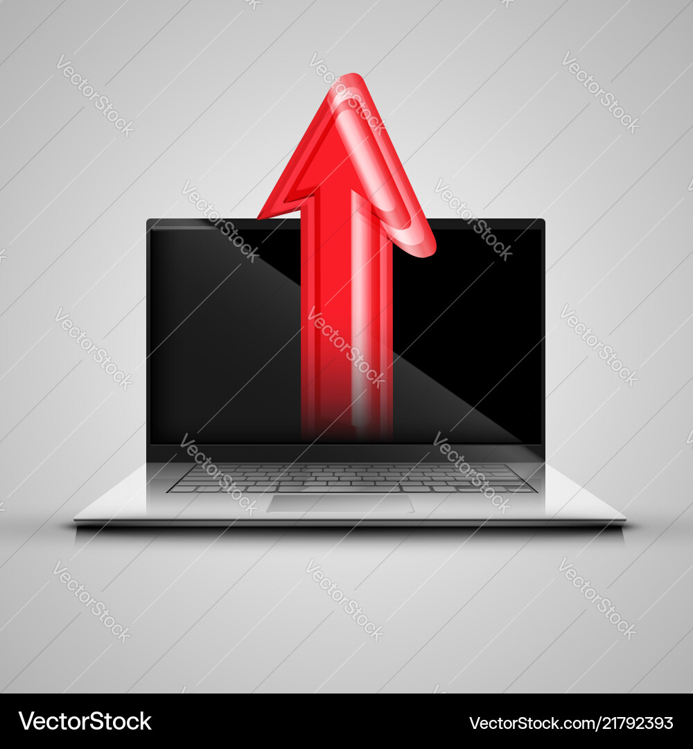 Notebook uploading content Notebook uploading content vector image