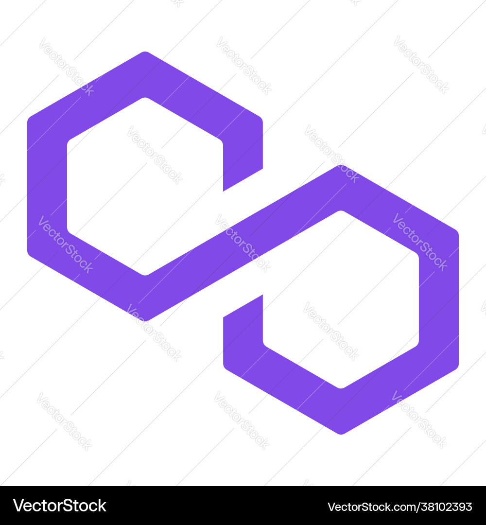Polygon matic token new symbol defi – Royalty-Free Vector | VectorStock